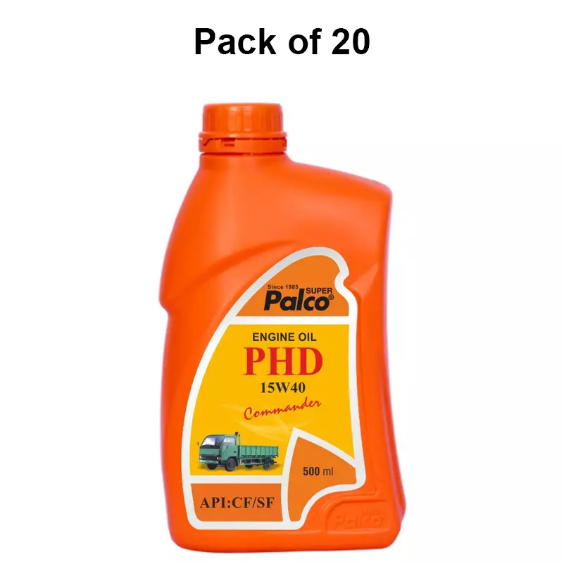 palco-engine-oil-cfsf-api-500-ml-capacity-phd-15w40-commander-clear-golden-natural-pack-of-20