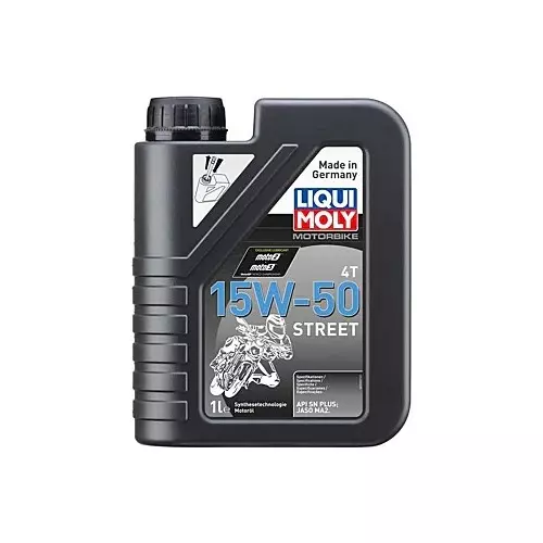 Liqui Moly Motorbike Engine Oil 4T (4 Stroke) 15W-50 Viscosity and 1 L Capacity, 2555