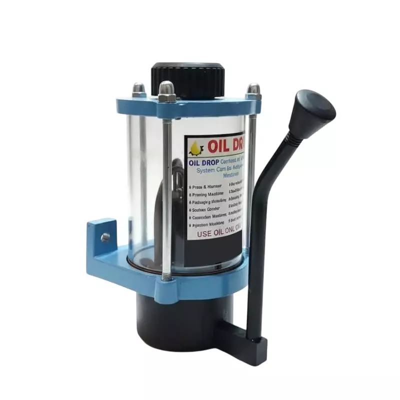 Oil Drop Manual Lubrication Oil Pump 350 ml Capacity 5 mm Nozzle Diameter Blue