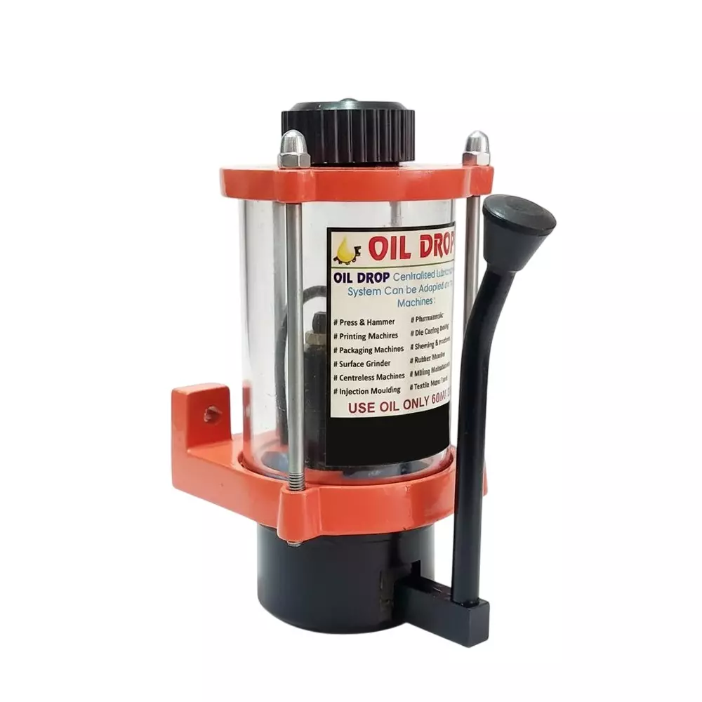 Oil Drop Manual Lubrication Oil Pump 350 ml Capacity 5 mm Nozzle Diameter Orange