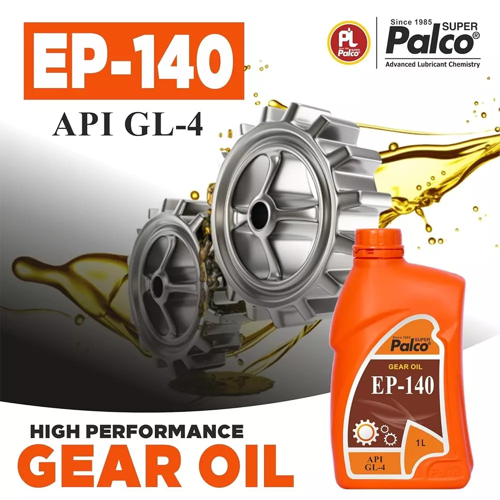 Palco  Gear Oil 1 L Capacity GL-4 API EP-140 Clear Golden Natural