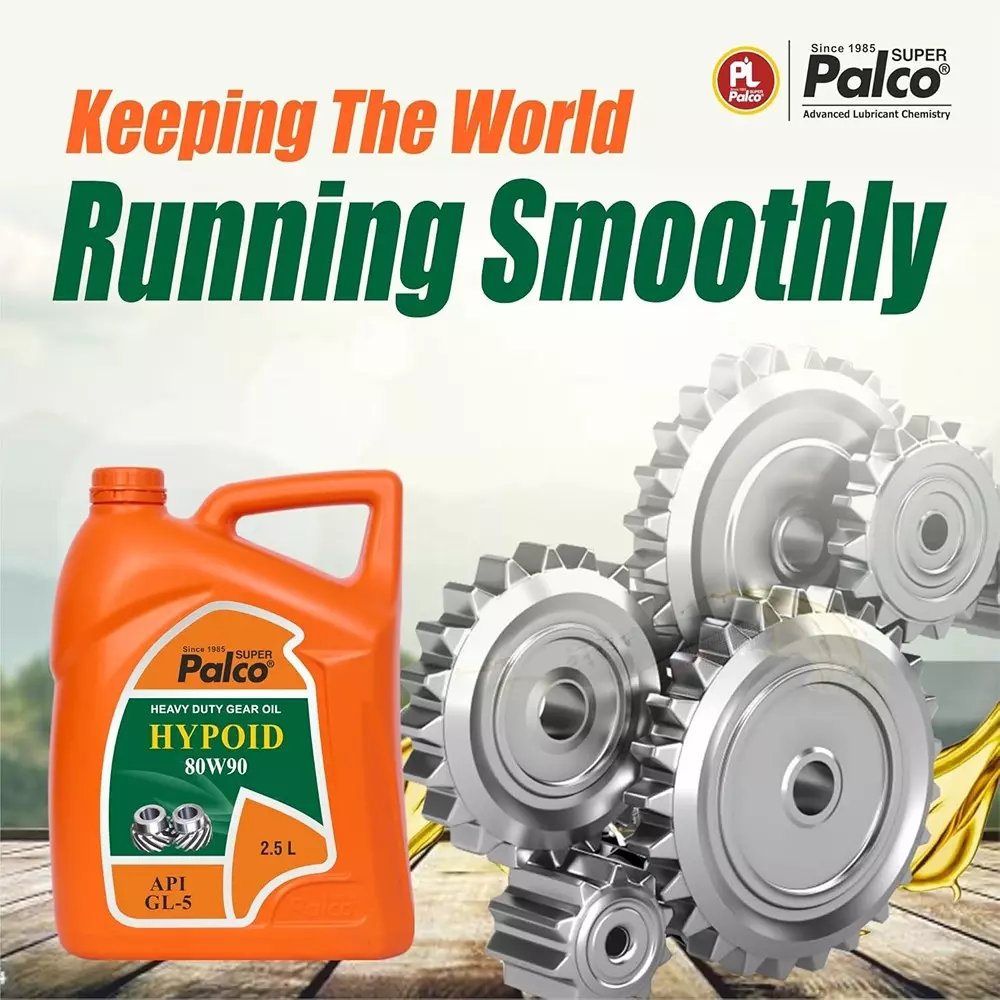 Palco Hypoid Gear Oil 2.5 L Capacity GL-5 API 80W90 Clear Golden Natural
