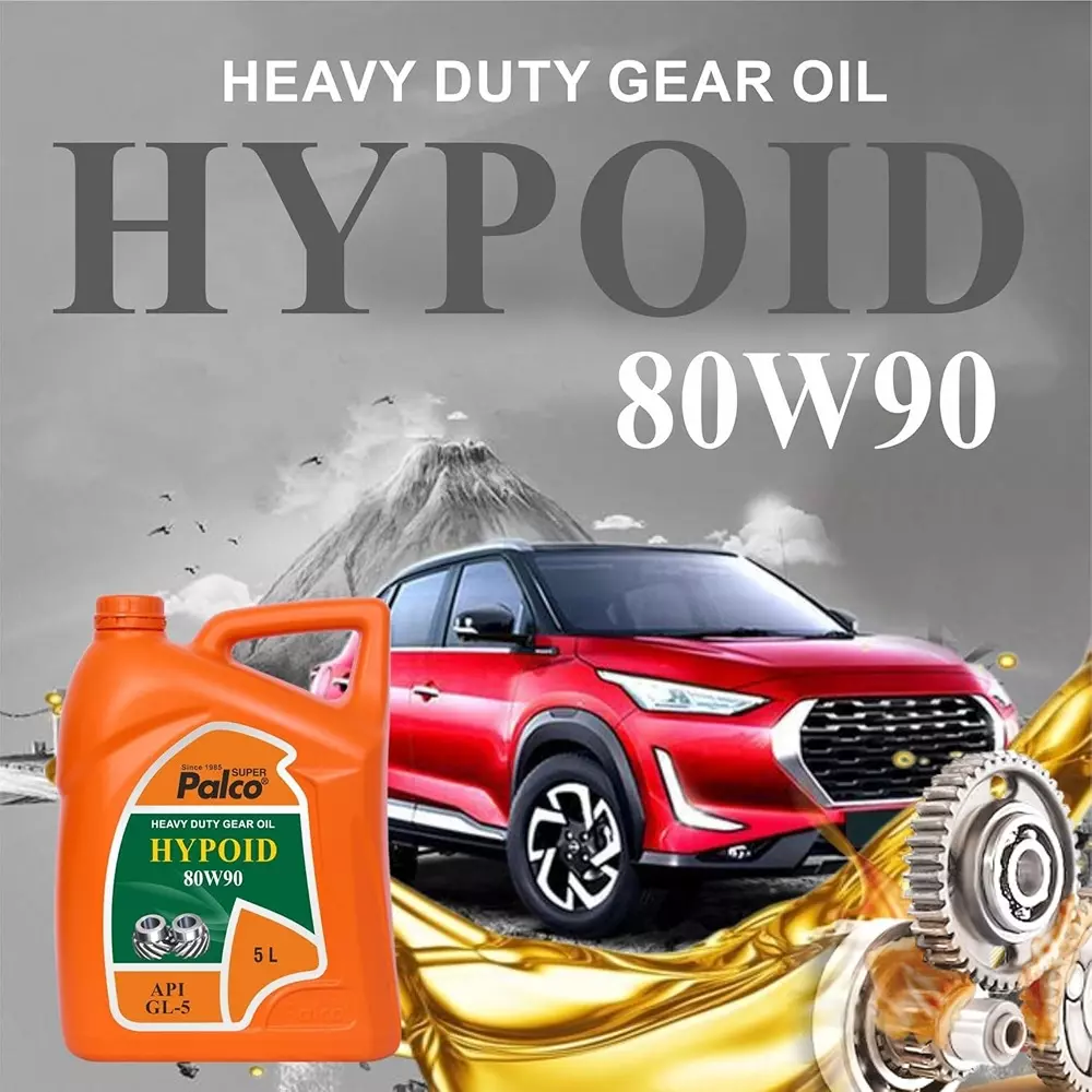 Palco Hypoid Gear Oil 5 L Capacity GL-5 API 80W90 Clear Golden Natural