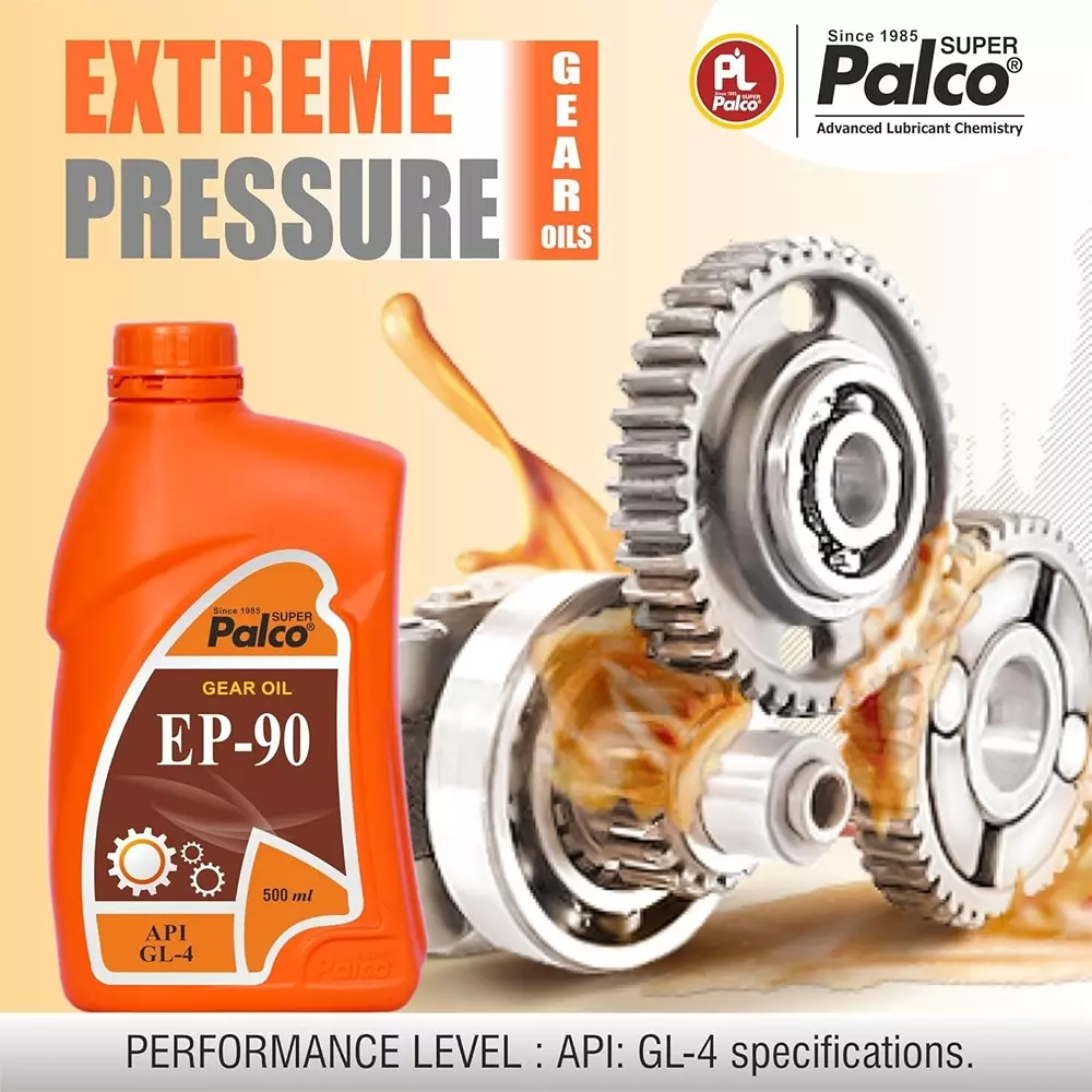 Palco  Gear Oil 500 ml Capacity GL-4 API EP-90 Clear Golden Natural