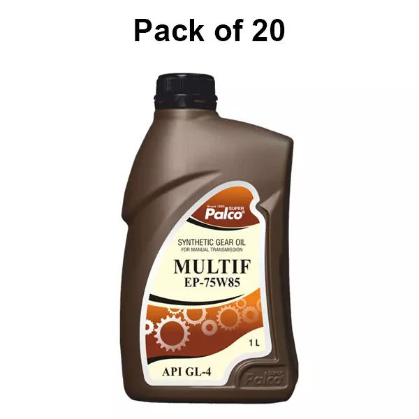 palco-synthetic-gear-oil-1-l-capacity-gl-4-api-multif-ep-75w85-viscosity-bright-clear-pack-of-20