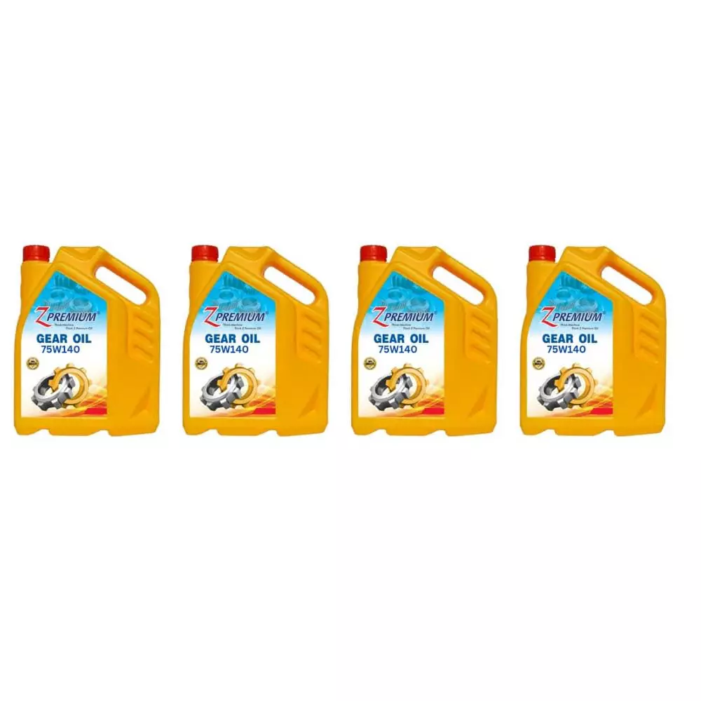 Z Premium 75W140 High Viscosity 5 L Gear Oil for Automotive Manual Transmissions, 1123BABL354 (Pack of 4)