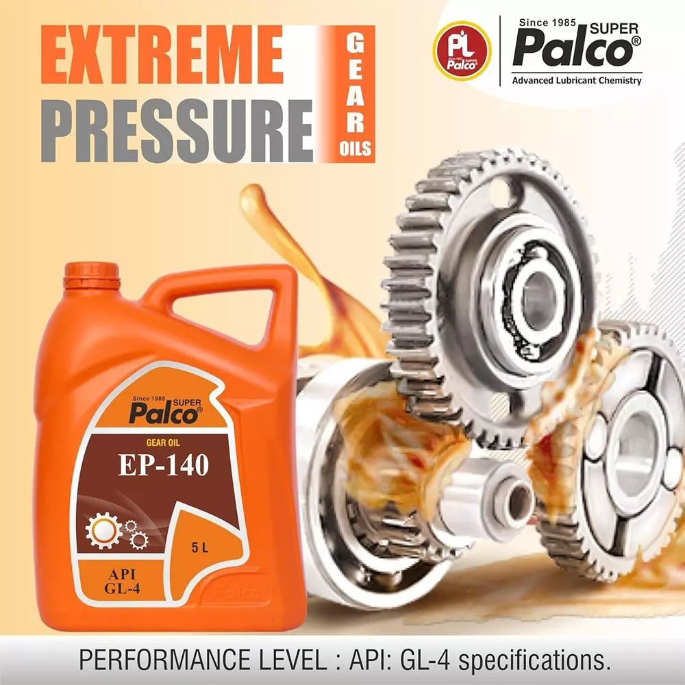 Palco  Gear Oil 5 L Capacity GL-4 API EP-140 Clear Golden Natural