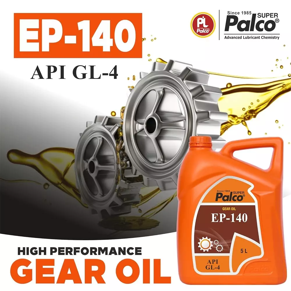 Palco  Gear Oil 5 L Capacity GL-4 API EP-140 Clear Golden Natural