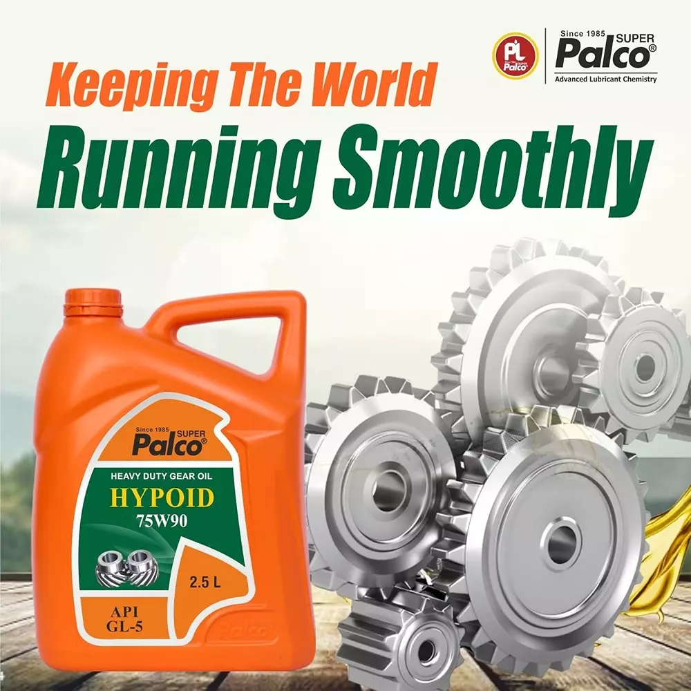 Palco Hypoid Gear Oil 2.5 L Capacity GL-5 API 75W90 Clear Golden Natural