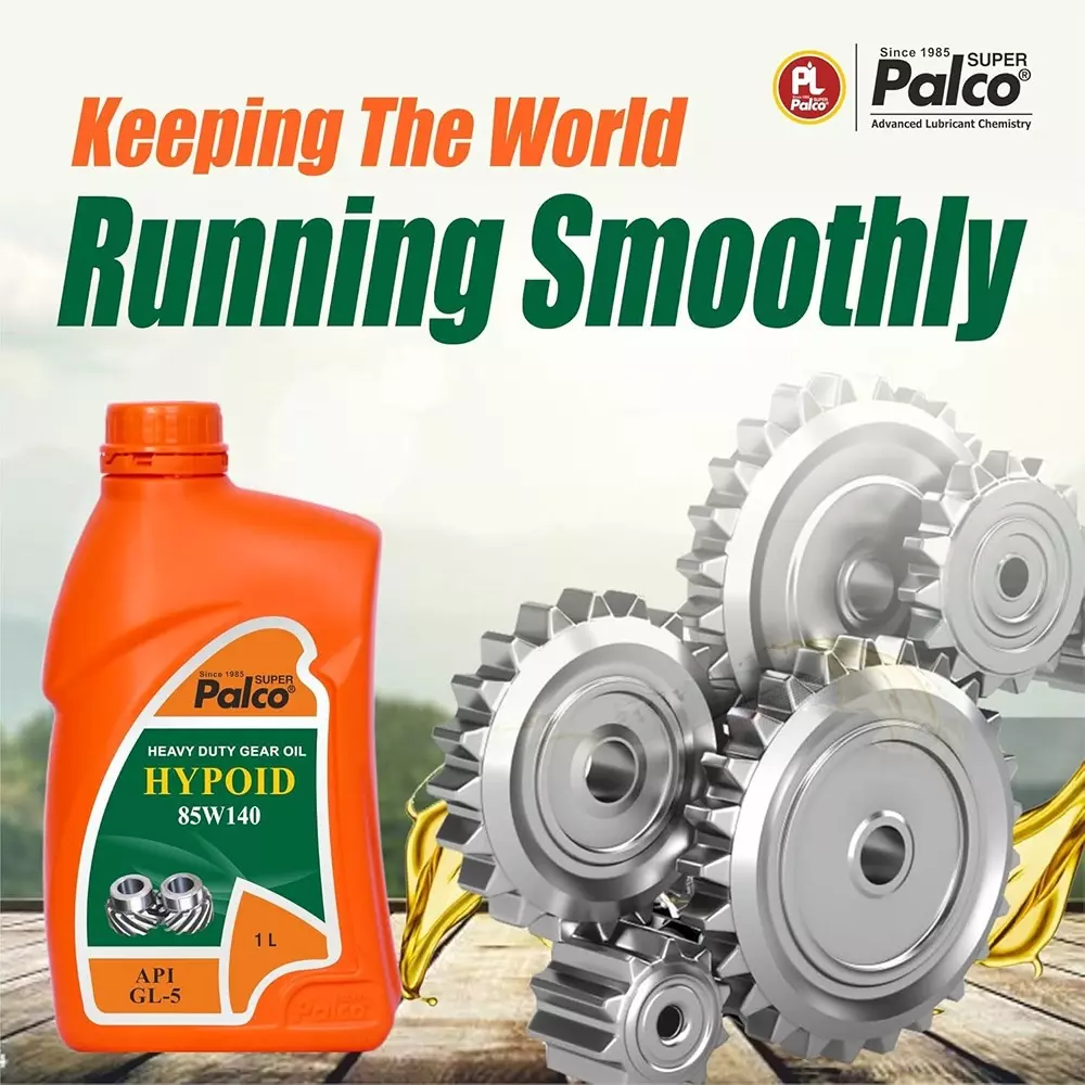Palco Hypoid Gear Oil 1 L Capacity GL-5 API 85W140 Clear Golden Natural