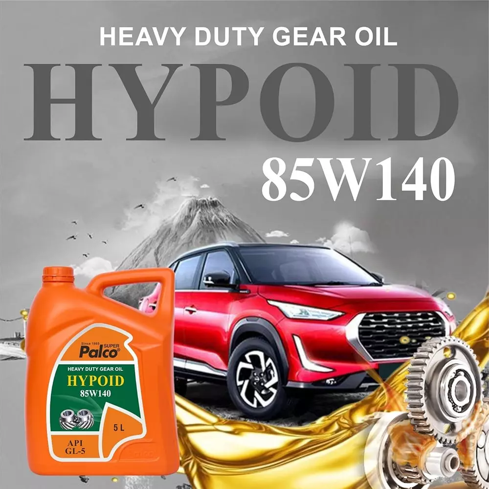 Palco Hypoid Gear Oil 5 L Capacity GL-5 API 85W140 Clear Golden Natural