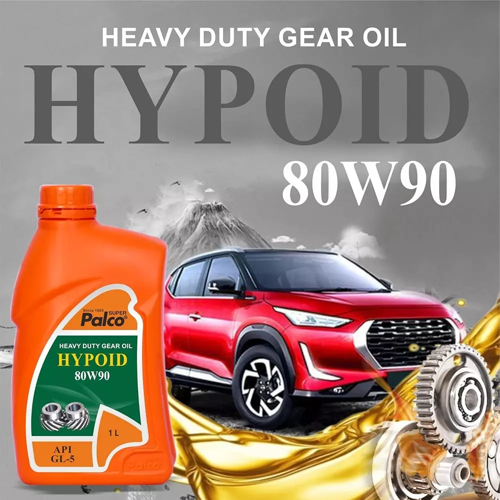 Palco Hypoid Gear Oil 1 L Capacity GL-5 API 80W90 Clear Golden Natural