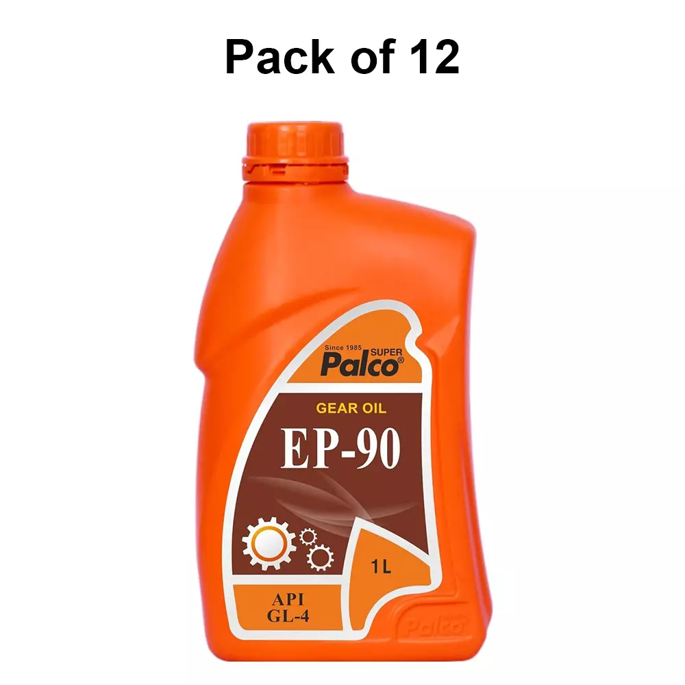 palco-gear-oil-1-l-capacity-api-gl-4-ep-90-viscosity-clear-golden-natural-pack-of-12