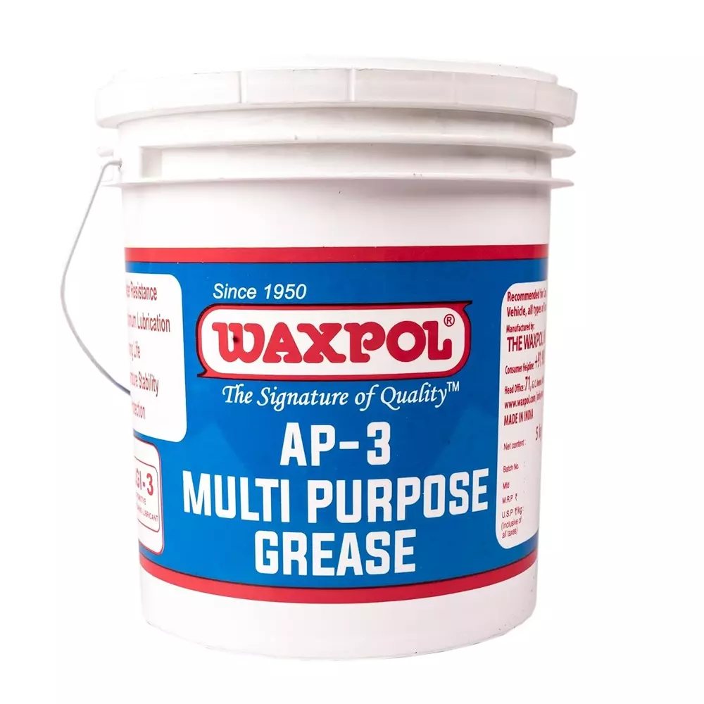 Waxpol AP-3 Multipurpose Grease NLGI-3 Grade IS: 12203:1999 Certification, 5 Kg