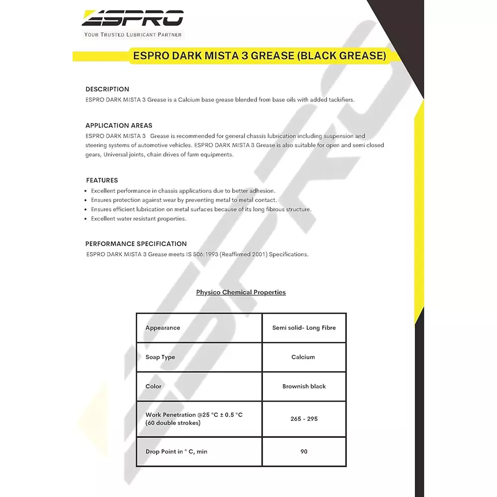 ESPRO Dark Mista 3 Black Grease Calcium-Based 5 Kg