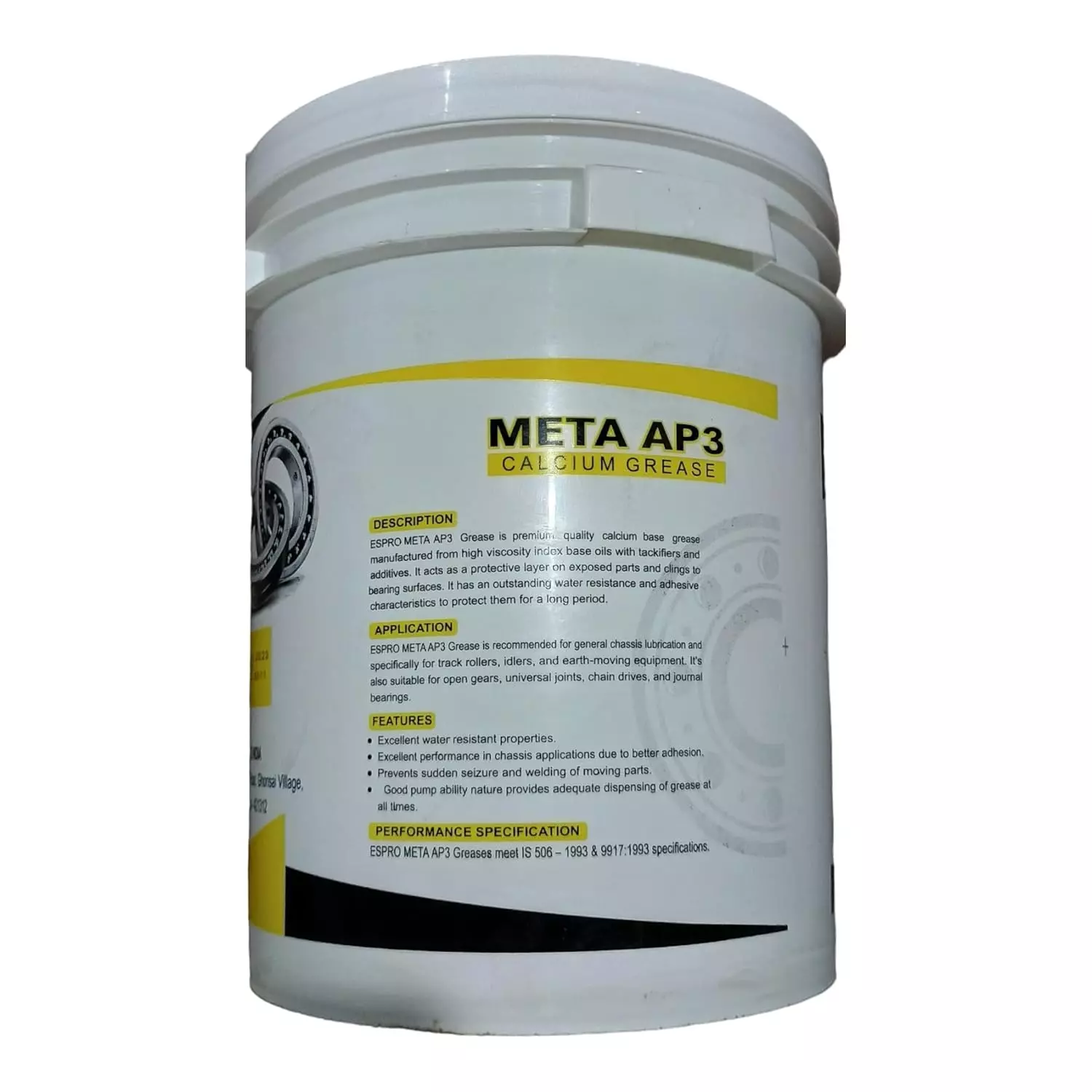ESPRO Meta AP3 Yellow Grease Calcium-Based 18 Kg