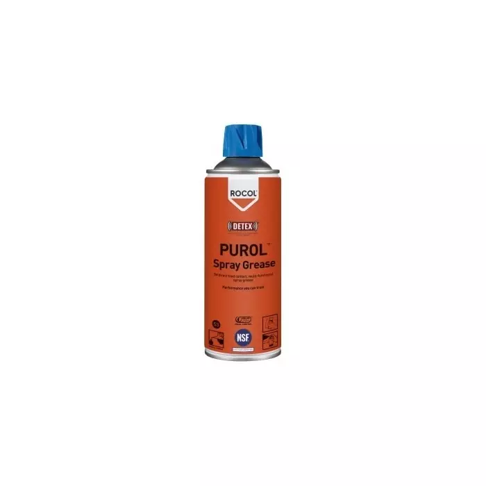 Rocol 400 ml Purol Spray Grease Oil and for Clean Environments Food Industry Pharmaceutical Use, 15631