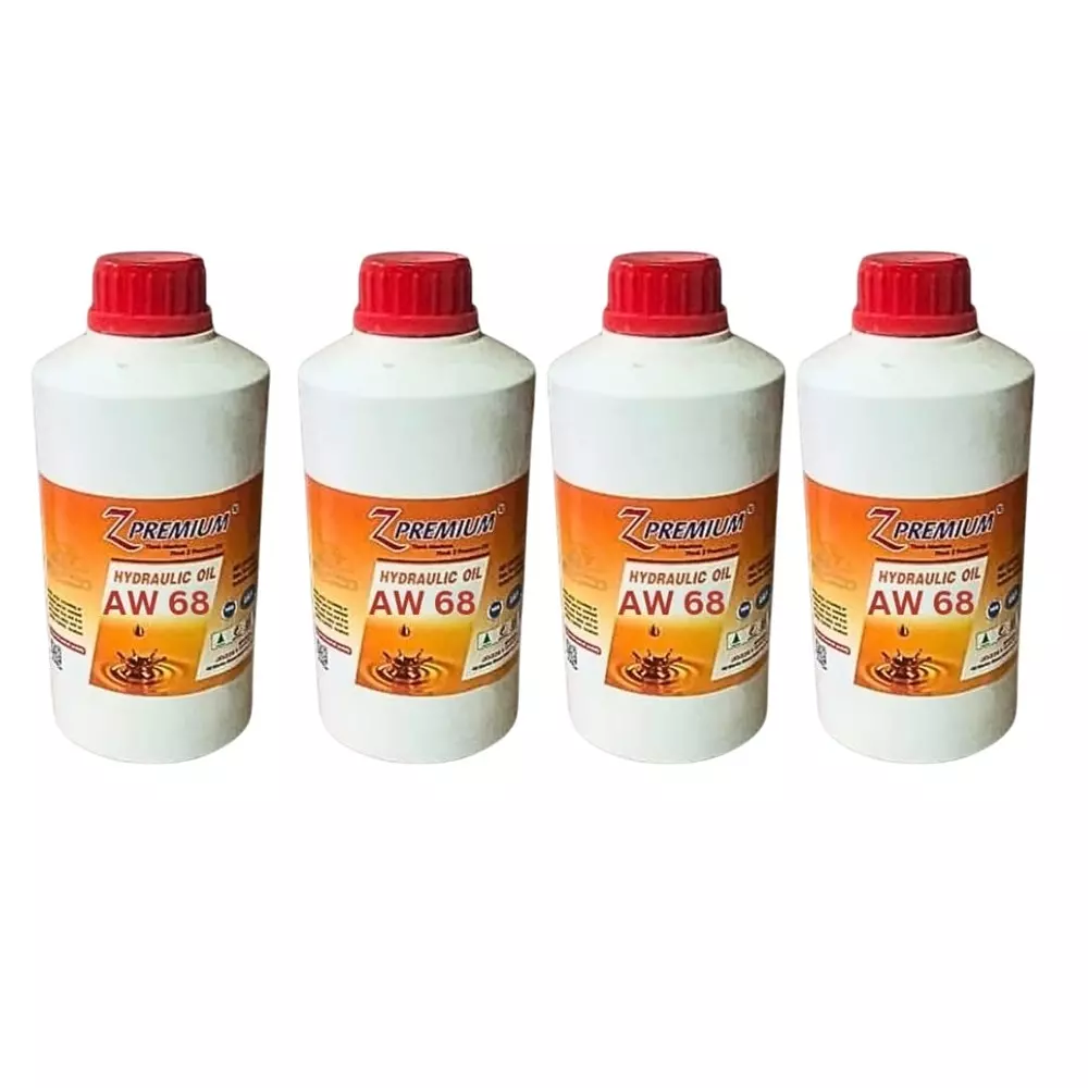 Z Premium AW 68 Hydraulic Oil 1 L Superior Anti-Wear Lubricant for Machinery and Compressors (Pack of 4)