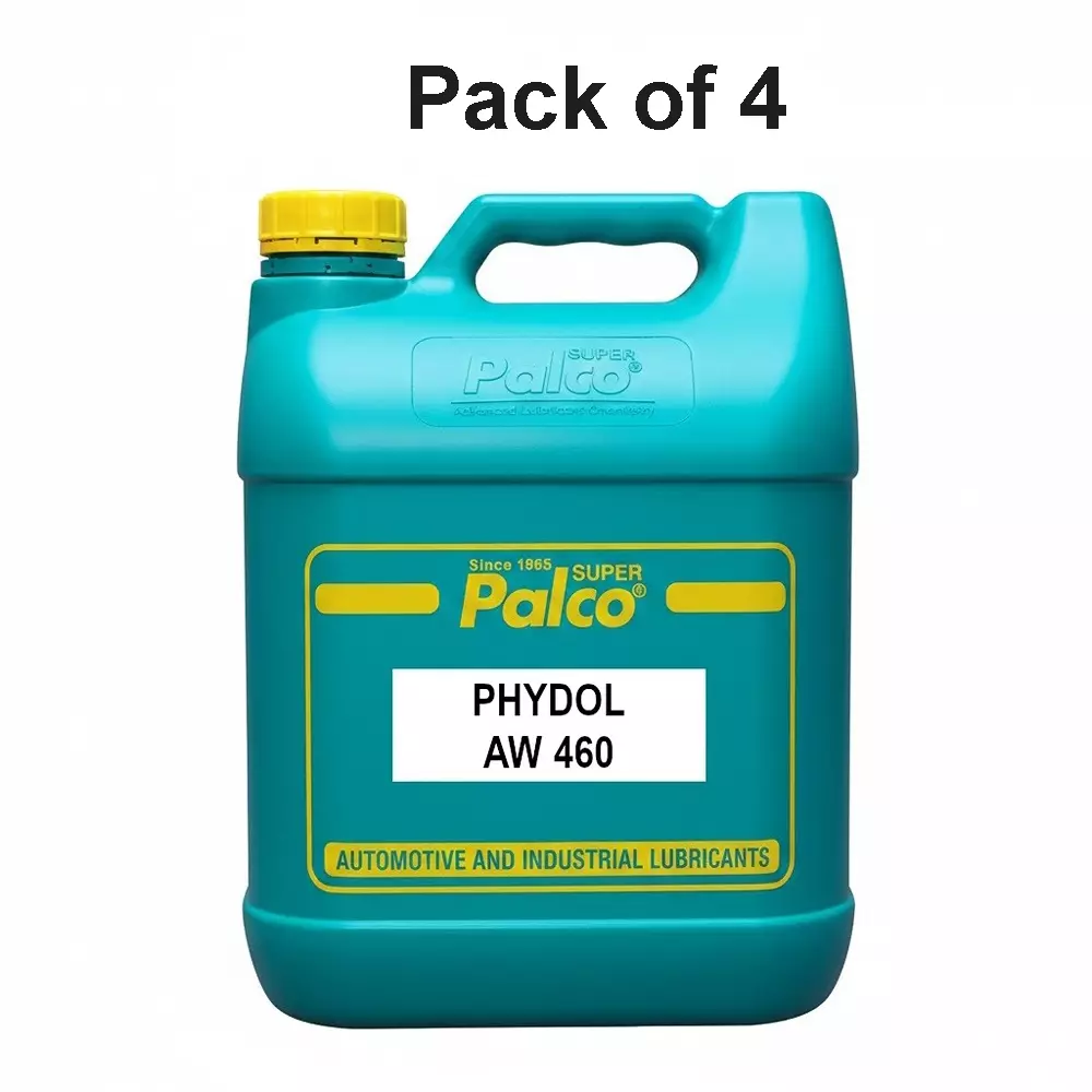 Palco 5 L PHYDOL AW - 460 Hydraulic Oil AW Type Can, 230°C, Min. Flash Point and 90 Min. Viscosity Index, 21321211 (Pack of 4)