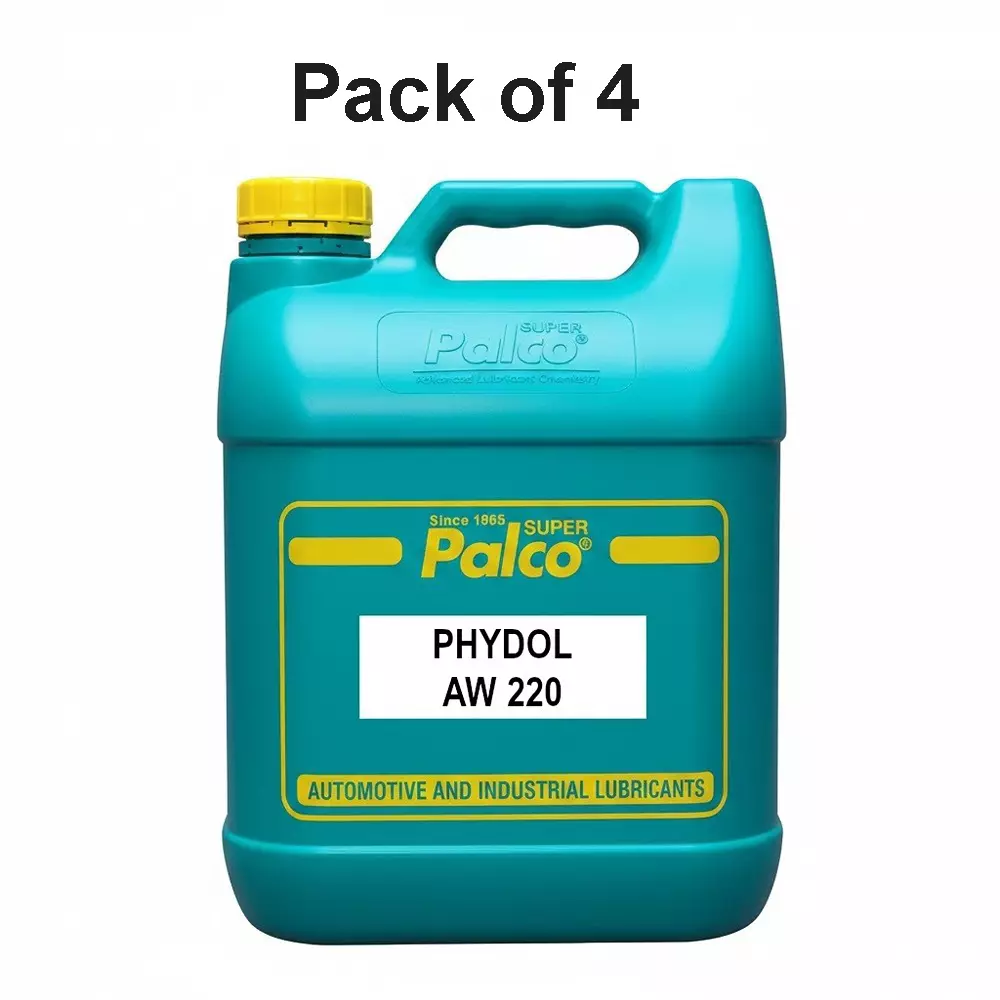 Palco 5 L PHYDOL AW - 220 Hydraulic Oil AW Type Can, 230°C, Min. Flash Point and 90 Min. Viscosity Index, 21301211 (Pack of 4)