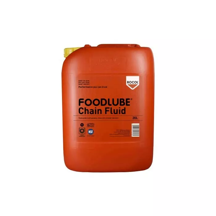 Rocol Foodlube Chain Fluid PFAS Free Lubricant 20 L Can Food Safe, 15505