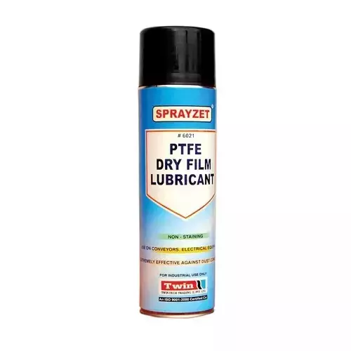 SPRAYZET PTFE Dry Film Lubricant Spray 500 ml for Industrial Use, E3024 (Pack of 6)