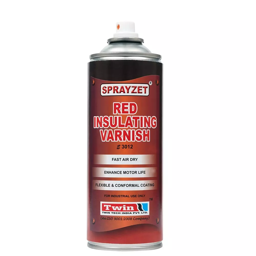 SPRAYZET Red Insulating Varnish Spray 500 ml for Industrial Use, E3012