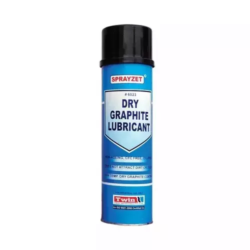 SPRAYZET Dry Graphite Lubricant Spray 500 ml for Industrial Use, E3026 (Pack of 6)