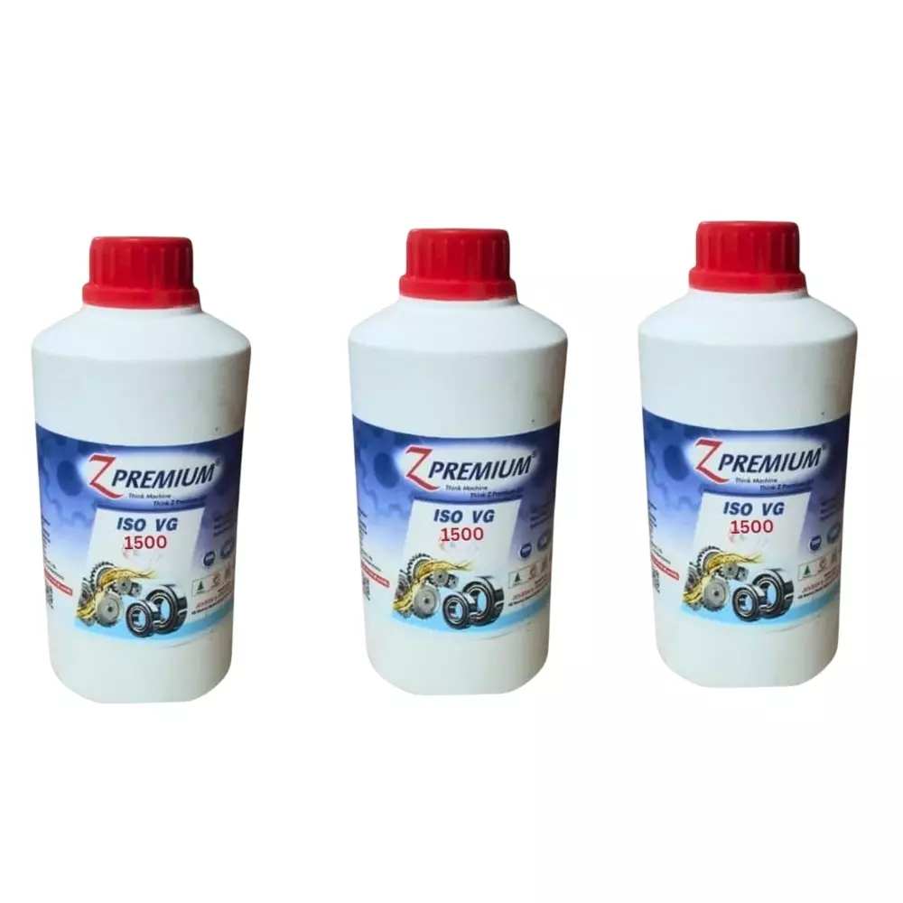 Z Premium ISO VG 1500 Industrial Lubricant Oil 1 L for Hydraulic Systems, Gear, Bearings, Pumps & Machinery (Pack of 3)
