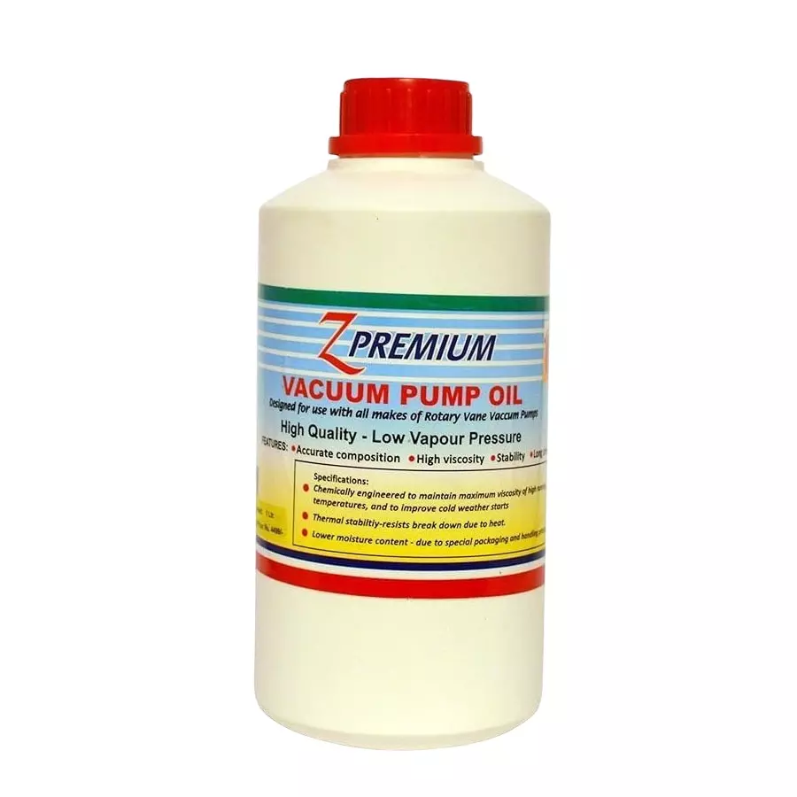 Z Premium Vacuum Pump Oil 1 L for Sealing, Heat Dissipation, Contaminant Removal, 1022BNSX878