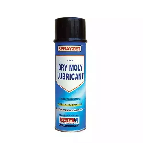 SPRAYZET Dry Moly Lubricant Spray 500 ml for Industrial Use, E3025 (Pack of 6)