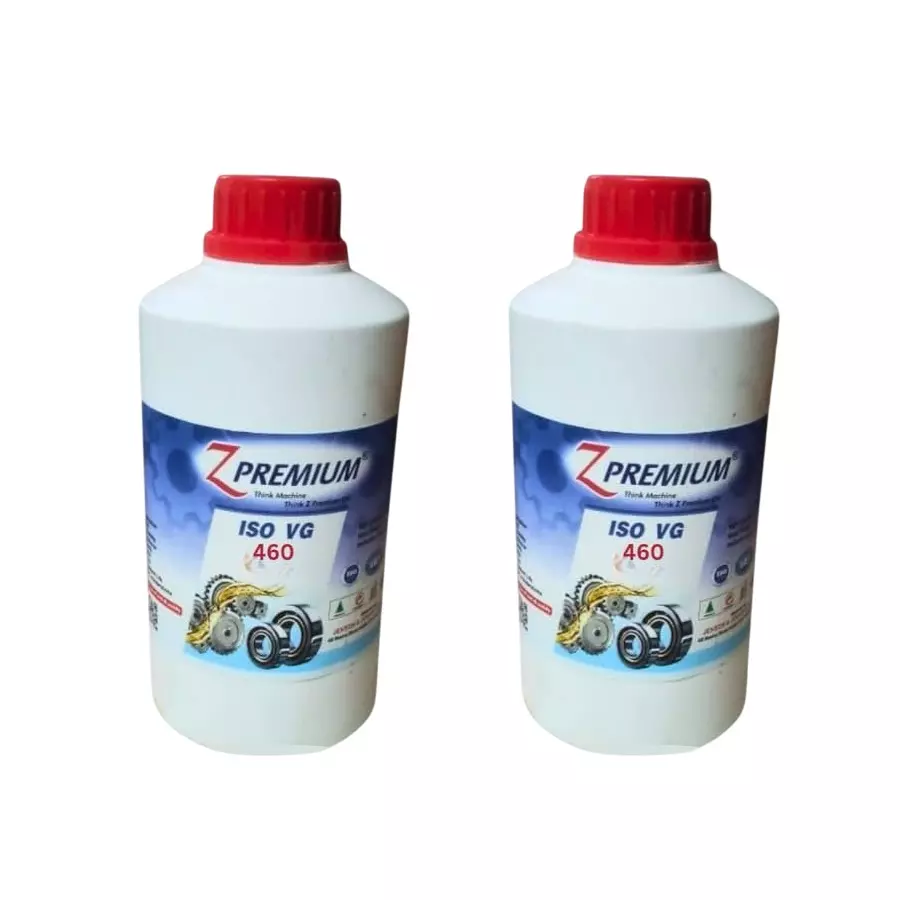 Z Premium ISO VG 460 Industrial Lubricant Oil 1 L for Hydraulic Systems, Gear, Bearings, Pumps & Machinery (Pack of 2)