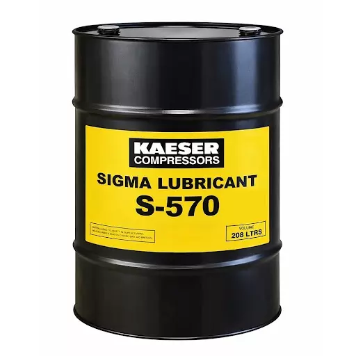 Kaeser Premium Synthetic Sigma Fluid Compressor Oil Based 208 L Barrel Liquid form for Rotary Screw Compressors Use, S-570