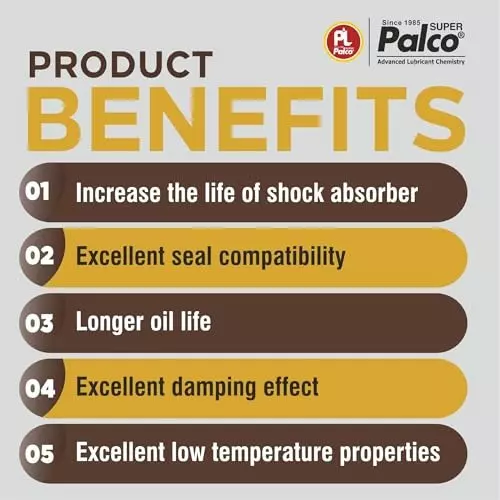 Palco Pal Front Fork Oil 175 ml Capacity Clear light Golden (Pack of 2)