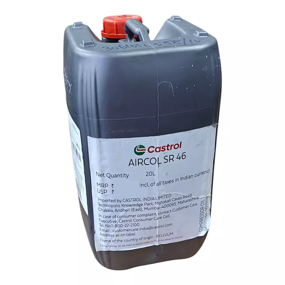 Castrol Aircol SR 46 Synthetic Air Compressor Oil ISO VG 46 Viscosity 20 L