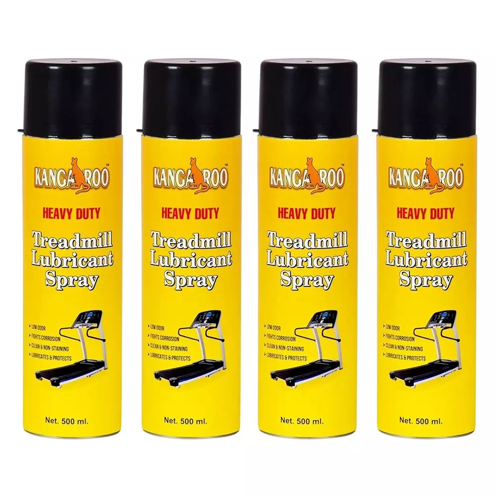 Kangaroo 500 ml Treadmill Oil Lubricant Spray Liquid Form for All Treadmills, K-74 (Pack of 4)