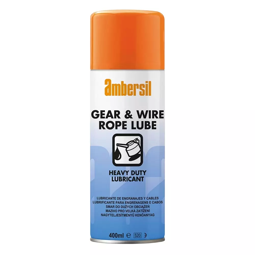 Ambersil Gear Wire Rope Lube Heavy Duty Lubricant 400 ml Aerosol, 31583