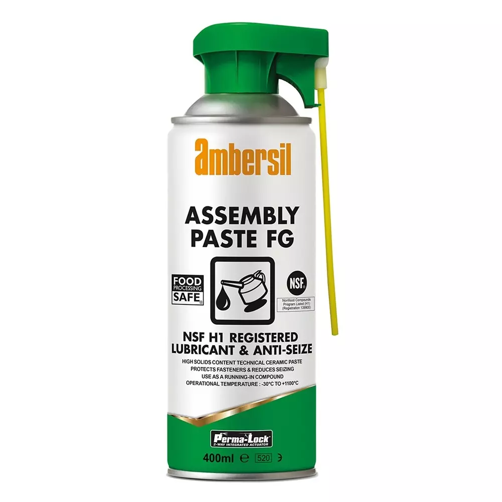 Ambersil Perma-Lock FG Copper Lubricant 400 ml Aerosol,Food Safe, 31587