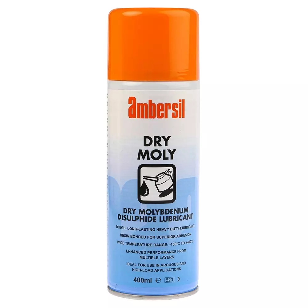 Ambersil Dry Moly Molybdenum Disulphide Lubricant 400 ml Aerosol,Food Safe, 31576-AC