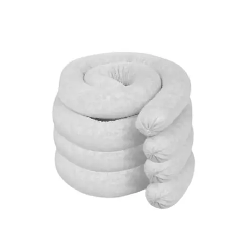 MULTIPLUS Oil Absorbent Socks White 8 cm Diameter and 1.2 m Length, 0518FZ73B58 (Pack of 5)