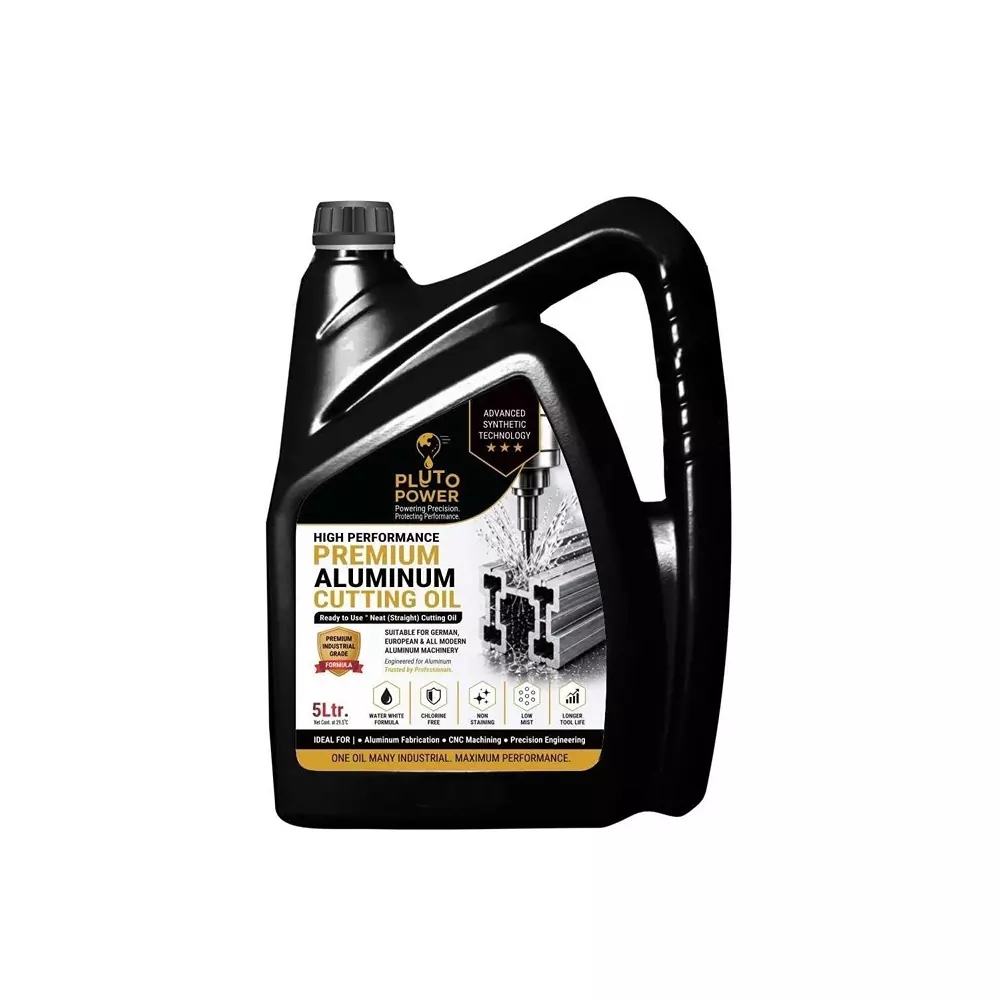 Pluto Power Aluminium Neat Cutting Oil Liquid Form 5 L Bottle Compatible With Doors & Windows Industry