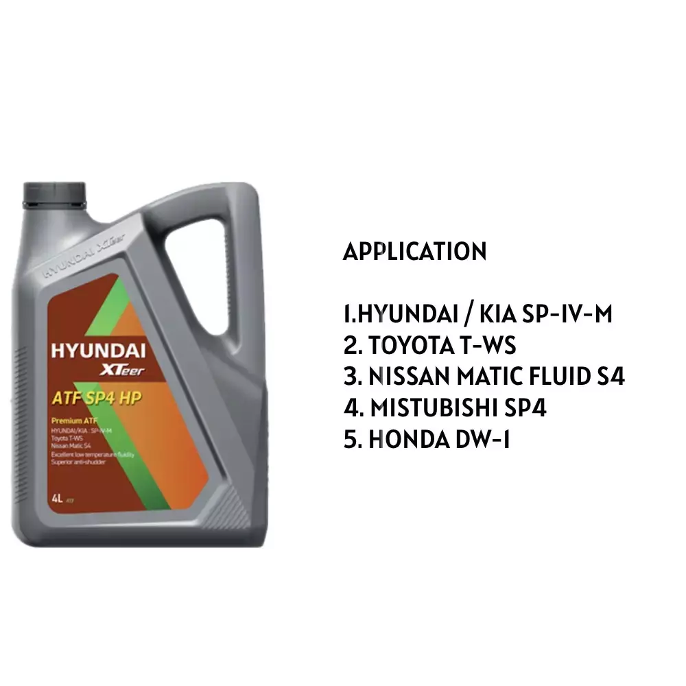 Hyundai XTEER ATF SP 4 HP Automatic Transmission Fluid SP IV 4 L Synthetic