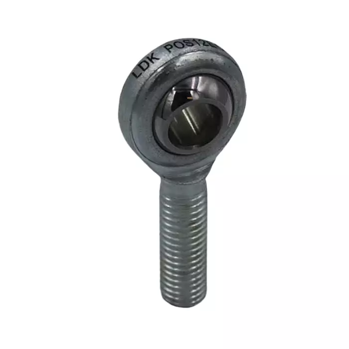 LDK M12 Male Carbon Steel Rod End 12 mm Bore 69 mm Long Metric Thread Standard Male Connection Gender, POS 12EC