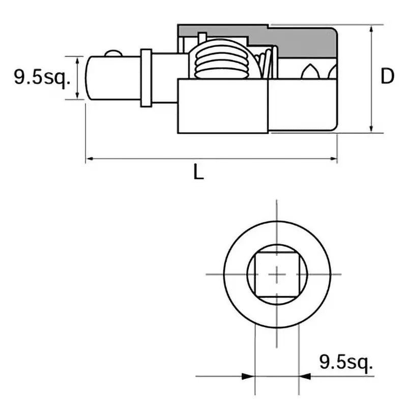 Ktc FlexBall Joint 50 mm Dimension 9.5 mm Sq. Drive, BJF20