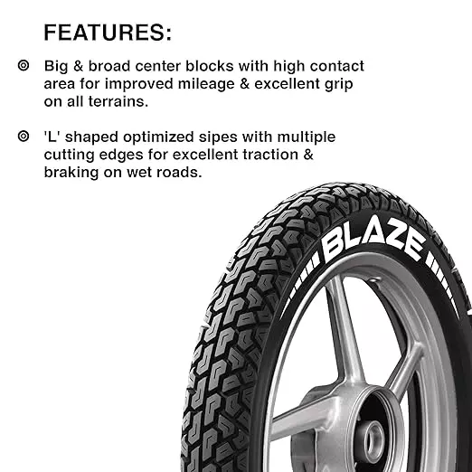 JK Tyre BLAZE BR11 Series 18 inch Rim Dia Rear 2 wheeler Tube Type Tyre (TT), 56546
