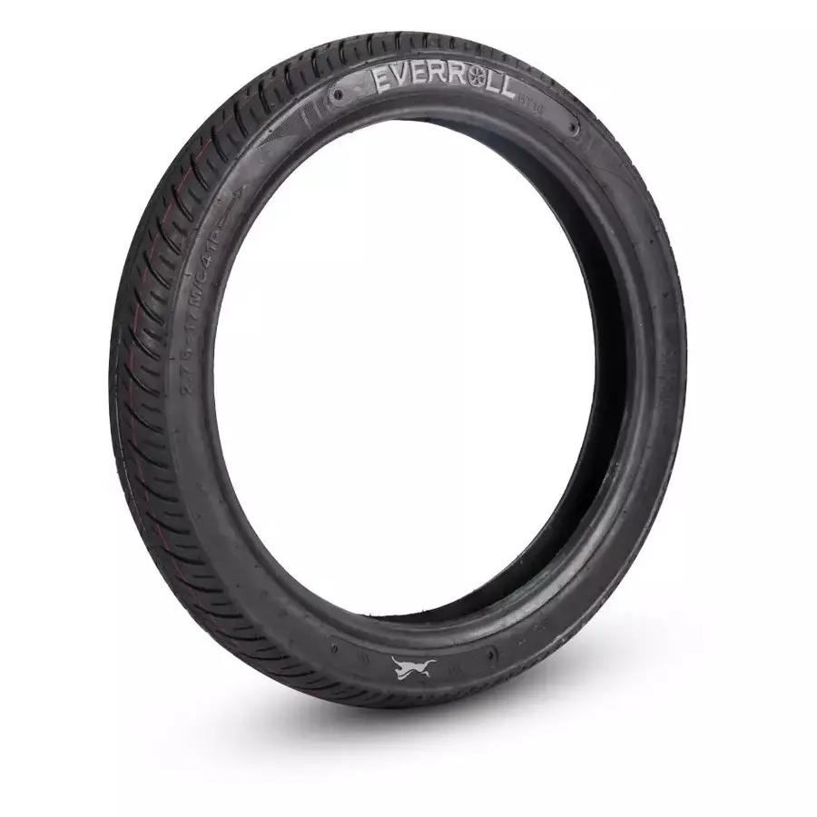 Everroll Tubeless Tyre Size 2.75-17 Front Position for TVS Star City Motorcycle, K6111385