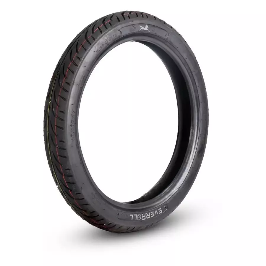 Everroll Tubeless Tyre Size 80.100-17 Front Position for TVS Star City Motorcycle, N6110655