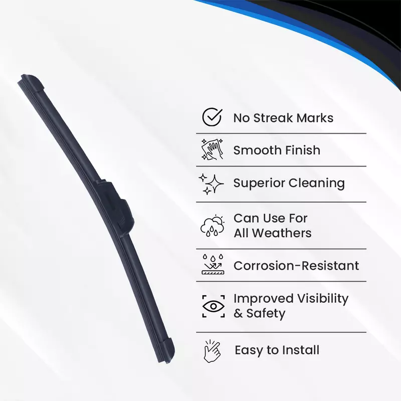 Hiker By Varroc Wiper Blade Frameless (14 inch) 356 mm Smooth & Silent, K354093100 (Pack of 30)