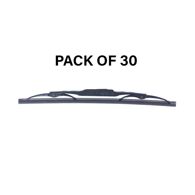 Varroc Wiper Blade 9 mm U Hook 13 inch 330 mm Smooth & Silent Cleaning, K353759800 (Pack of 30)