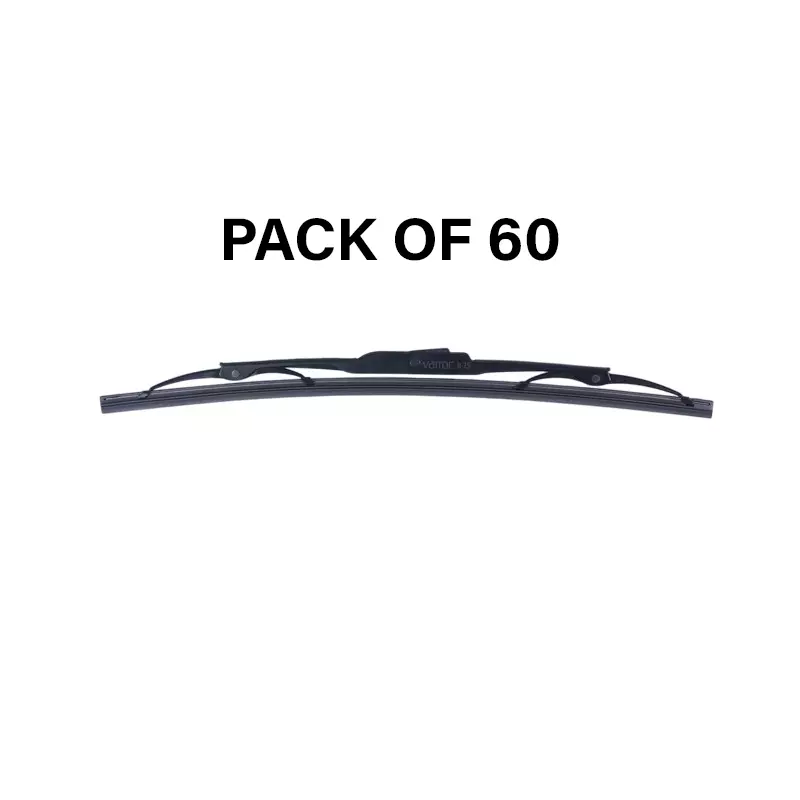 Hiker By Varroc Wiper Blade 9 mm U Hook 15 inch 381 mm Smooth & Silent Cleaning, K353760000 (Pack of 60)
